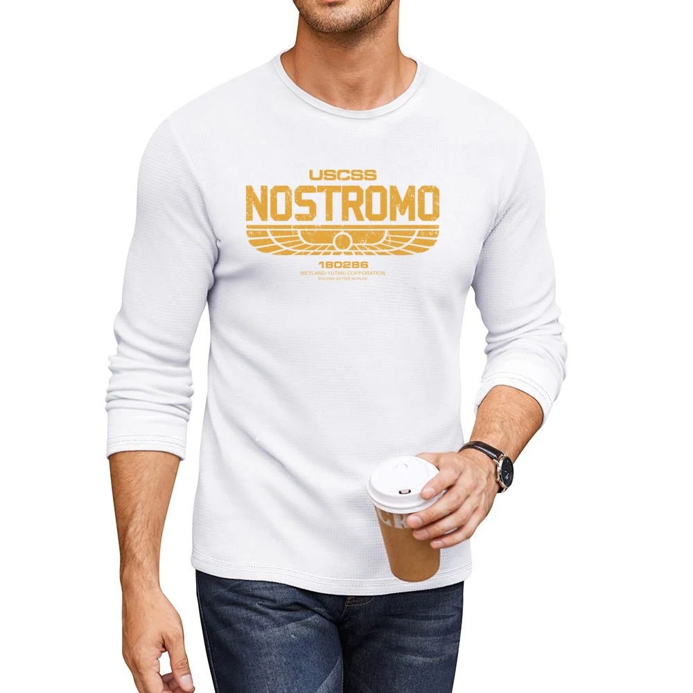 USCSS Nostromo Weyland Corporation Prometheus Alien Movie Science Fict Men CrewNeck Long Sleeve T-Shirt