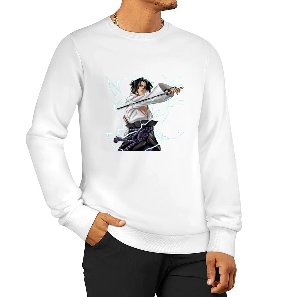 Uchiha Sasuke sharingan with hatake kakashi jutsu Chidori naruto shipp Men Pullover Sweatshirt
