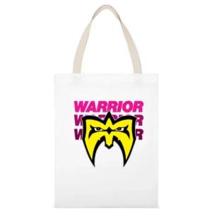Ultimate Warrior Tshirt White Canvas Tote Shopping Bag