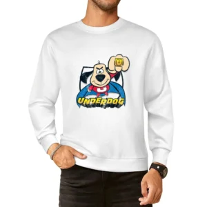 Underdog Fun Cool Vintage Style Distressed Graphic Retro Tv Show T Shi European Size Pullover Sweater