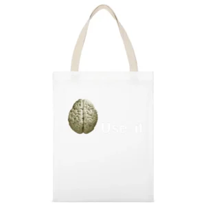 Use it White Canvas Tote Shopping Bag
