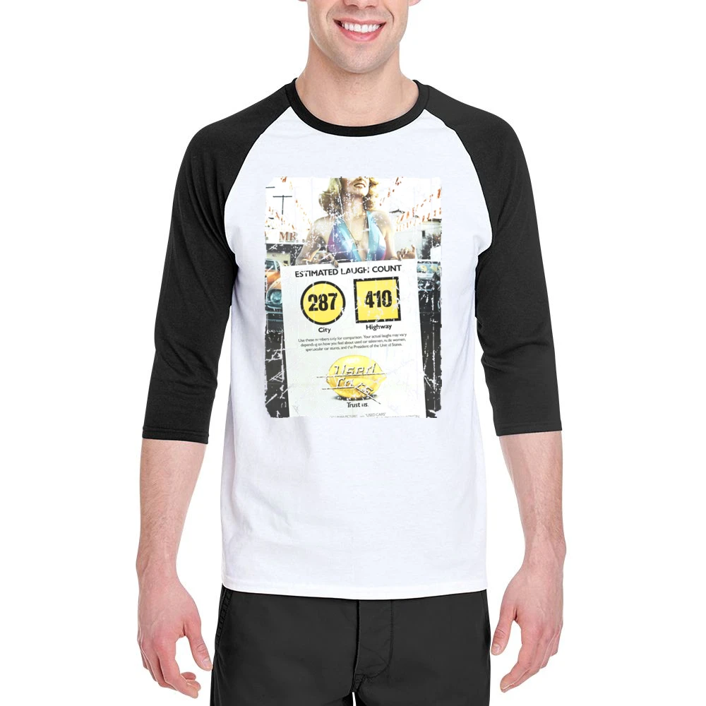 Used Cars Movie Poster Retro Aged Look Men 3/4 Sleeve T-Shirt