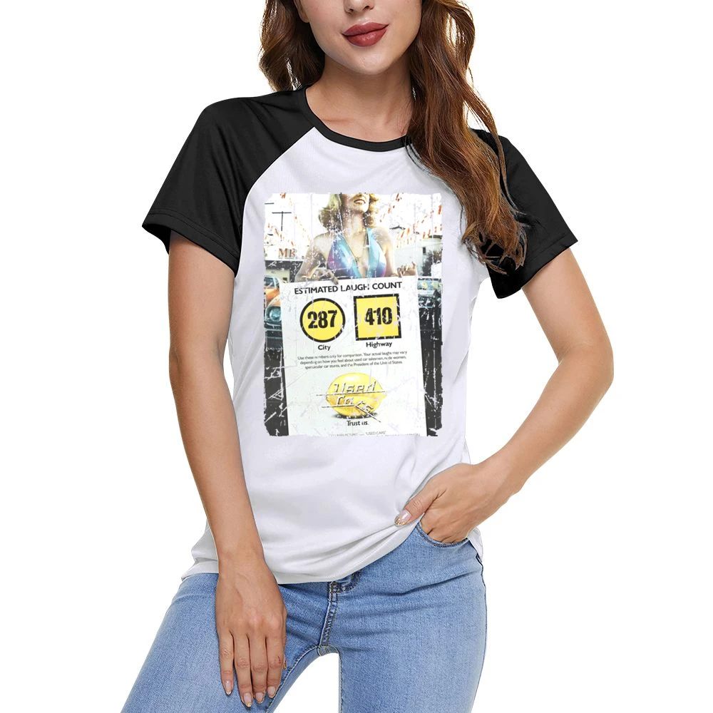 Used Cars Movie Poster Retro Aged Look Women Ladies Short Sleeve T-Shirt