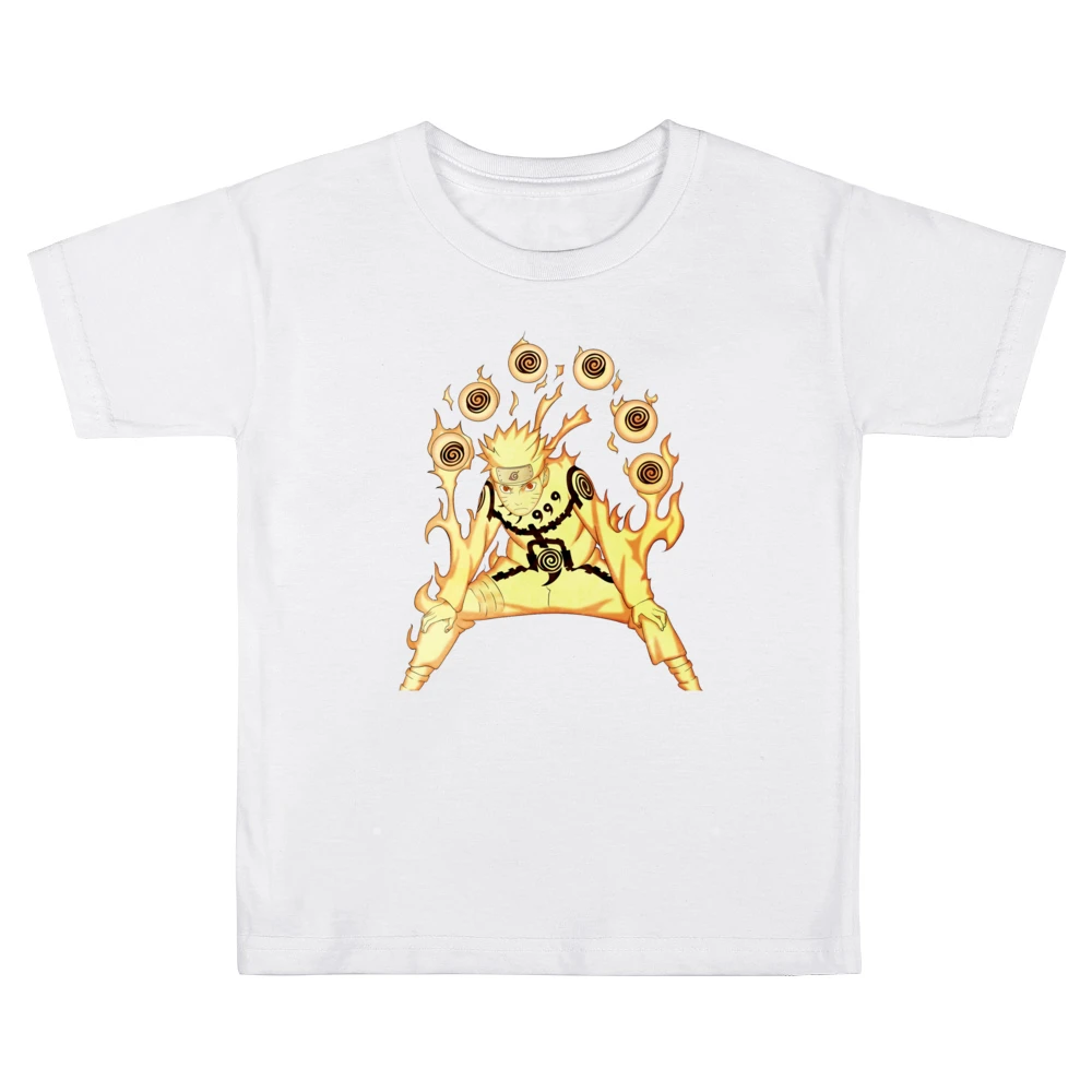 Uzumaki Naruto Sage Mode Nine Tails Chakra Kurama kyuubi anime manga T Kids Boys Girls T-Shirt