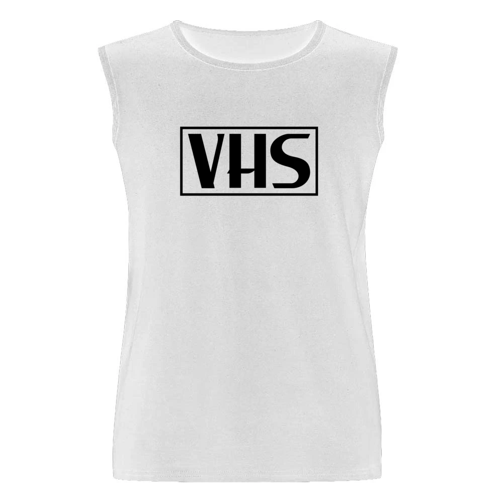 VHS Logo Fun Never Forget Remember Old Video Movies Men Sleeveless T-Shirt