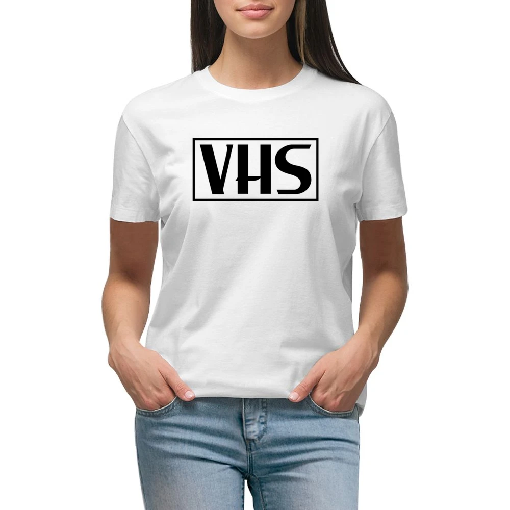 VHS Logo Fun Never Forget Remember Old Video Movies Premium Women Ladies T-shirt