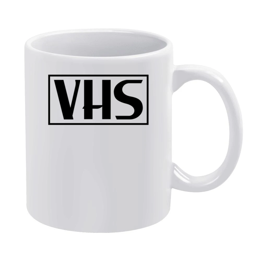VHS Logo Fun Never Forget Remember Old Video Movies White Mug