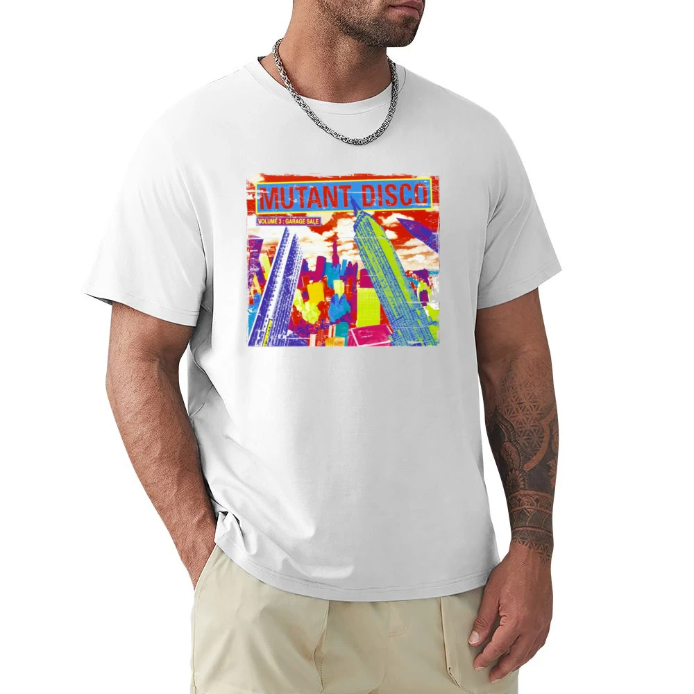 Various Artists Mutant Disco Album Cover Distressed Image Premium Men T-shirt