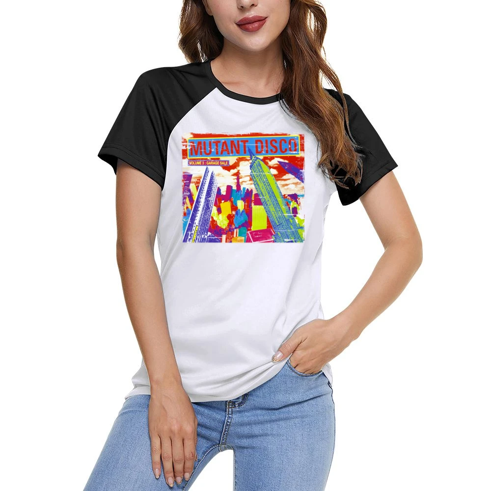 Various Artists Mutant Disco Album Cover Distressed Image Women Ladies Short Sleeve T-Shirt