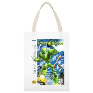 Vectorman Sega Genesis Old School Retro Video Game Fan Distressed T Sh White Canvas Tote Shopping Bag