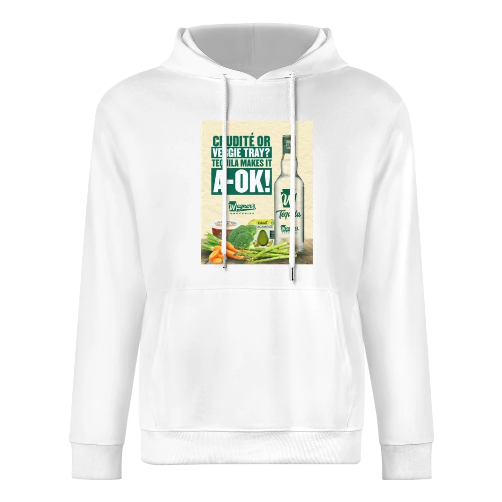 Veggie Tray Or Crudite Tequila Makes It A-ok Wegner's Groceries T Shir European Size Men Hoodie