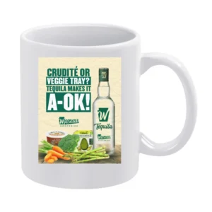 Veggie Tray Or Crudite Tequila Makes It A-ok Wegner's Groceries T Shir White Mug