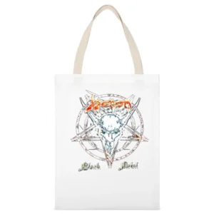 Venom Black Metal Thrash Metal White Canvas Tote Shopping Bag