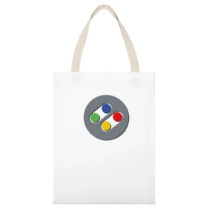 Video games minimalist logo White Canvas Tote Shopping Bag