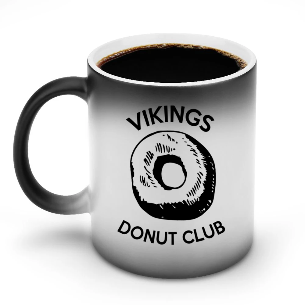 Vikings Donut Club Fun Game Food Graphic Discoloration Mug