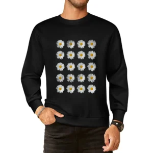 Vintage Daisy Rows Graphic Tee Shirt European Size Pullover Sweater