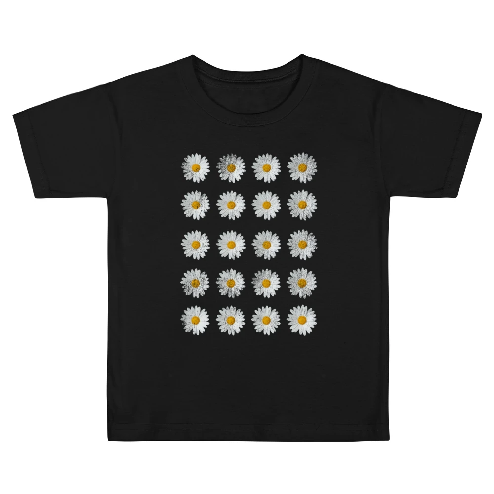 Vintage Daisy Rows Graphic Tee Shirt Kids Boys Girls T-Shirt