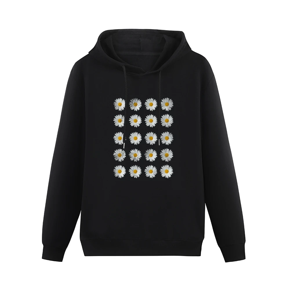 Vintage Daisy Rows Graphic Tee Shirt Men Hoodie Without Pocket