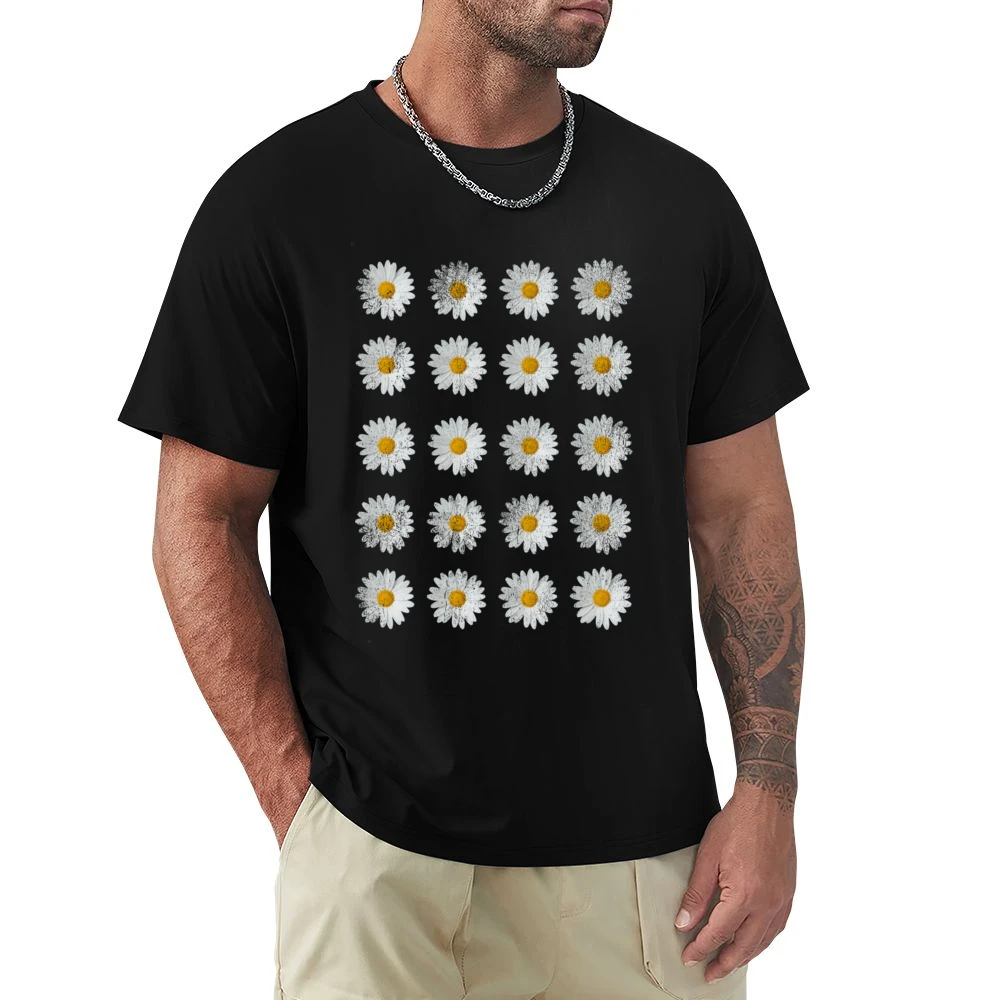 Vintage Daisy Rows Graphic Tee Shirt Premium Men T-shirt