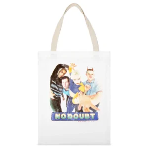 Vintage No Doub Adam Lavine Gwen Stefani The Voice Popular Cele White Canvas Tote Shopping Bag