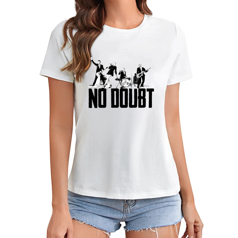 Vintage No Doubt Graphic Music Band V Neck Asian Size Women Ladies T-shirt