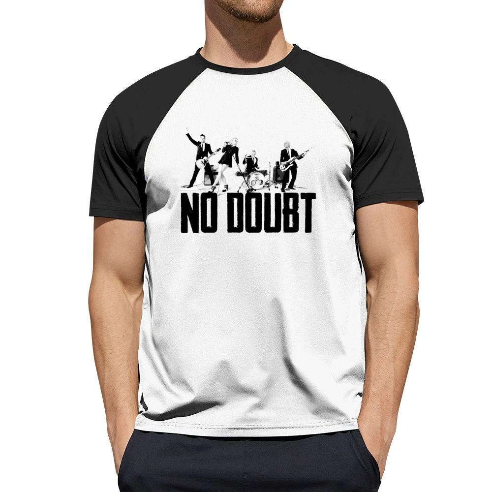 Vintage No Doubt Graphic Music Band V Neck Men Short Sleeve T-Shirt