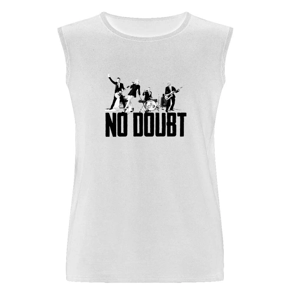 Vintage No Doubt Graphic Music Band V Neck Men Sleeveless T-Shirt