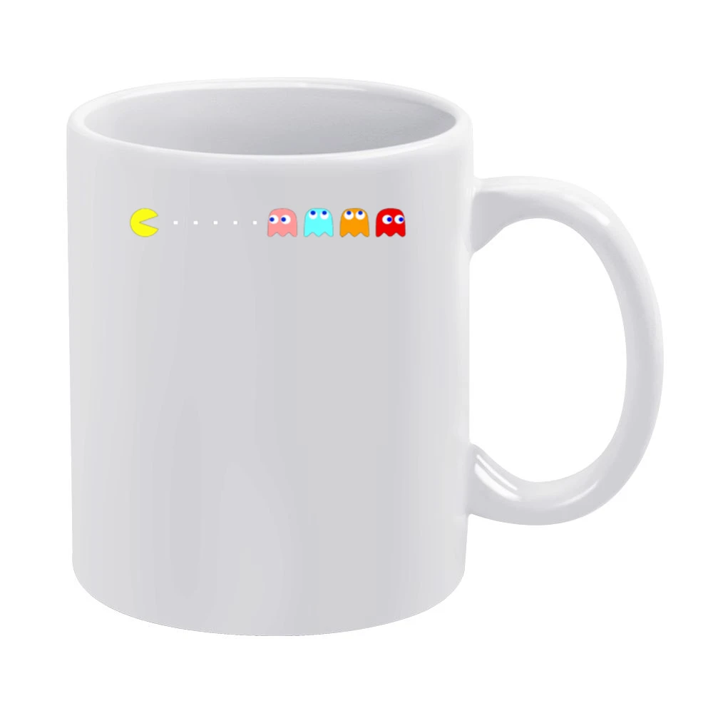 Vintage Pac Man Video Game Fun Graphic Tee Shirt White Mug