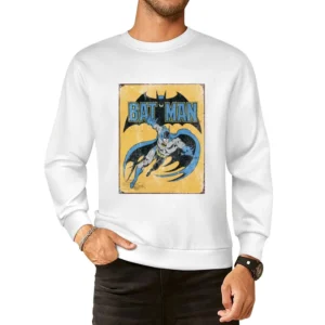 Vintage Popular Bat Comic Superhero Fun Graphic European Size Pullover Sweater