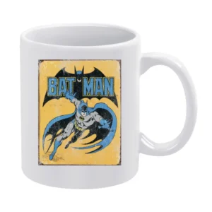 Vintage Popular Bat Comic Superhero Fun Graphic White Mug