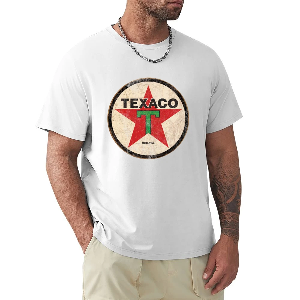 Vintage Texaco Gas Petrol Distressed Graphic Car Lover Premium Men T-shirt