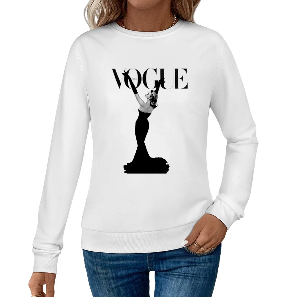 Vintage Vogue Italia Magazine Cover Graphic Tee Shirt Women Pullover Sweatshirt