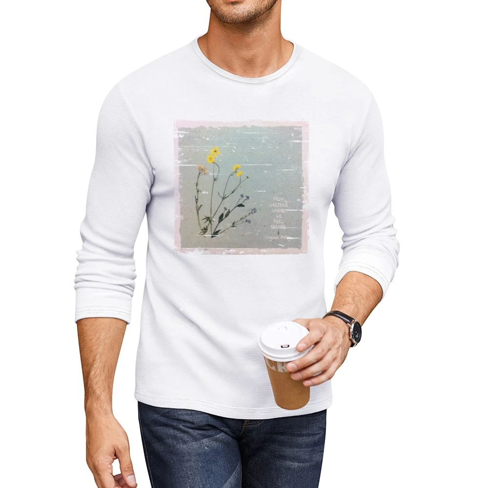 Virginia Astley From Gardens Where We Feel Secure Album Cover Distress Men CrewNeck Long Sleeve T-Shirt