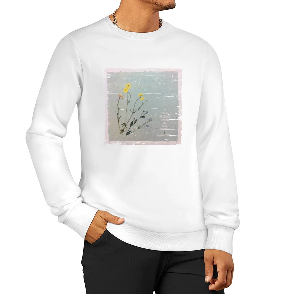 Virginia Astley From Gardens Where We Feel Secure Album Cover Distress Men Pullover Sweatshirt