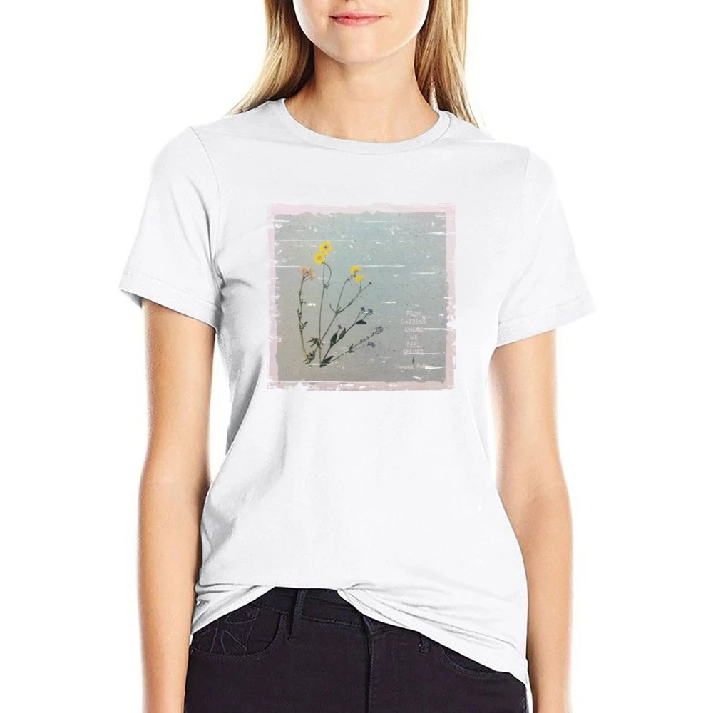 Virginia Astley From Gardens Where We Feel Secure Album Cover Distress US Size Women Ladies T-shirt