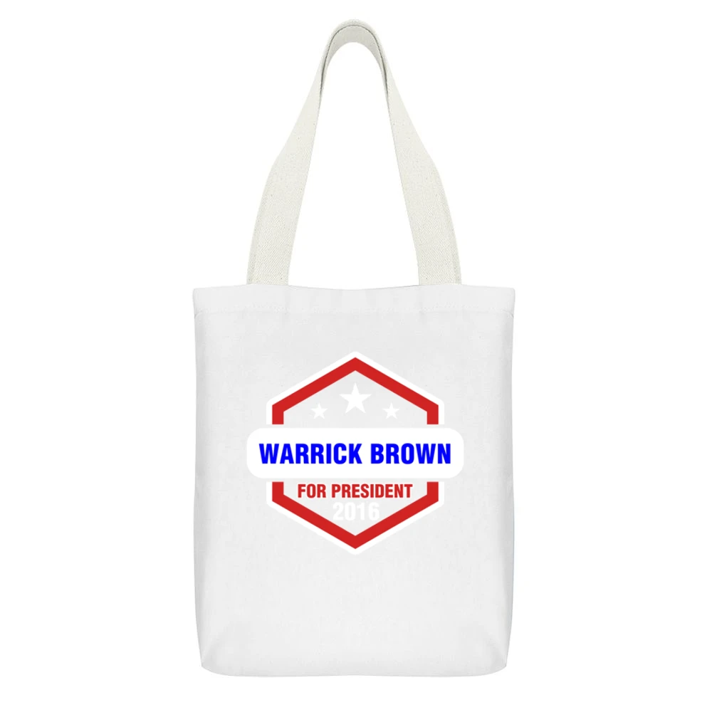 Viserys Targaryen For President 2016 Game of Thrones TV Show White Canvas Tote Shopping Bag With Interior Pocket