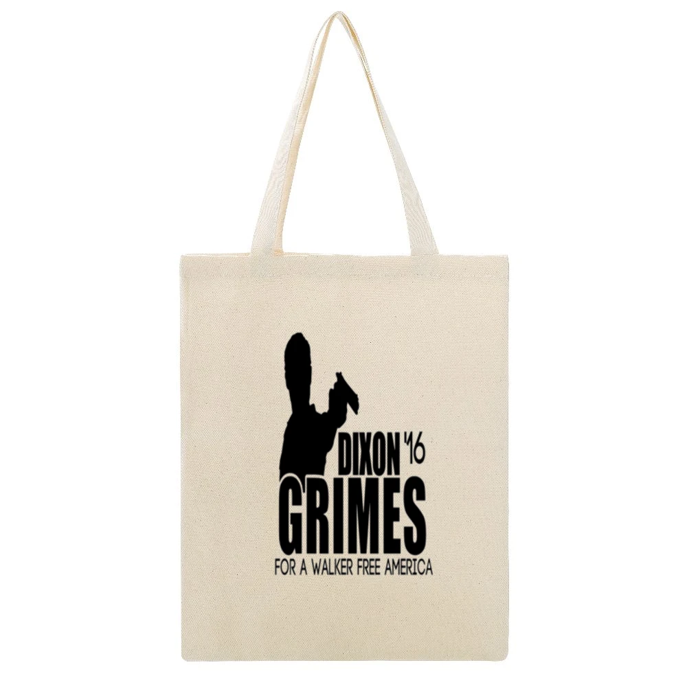 Vote Dixon Grimes Tshirt Beige Canvas Tote Shopping Bag