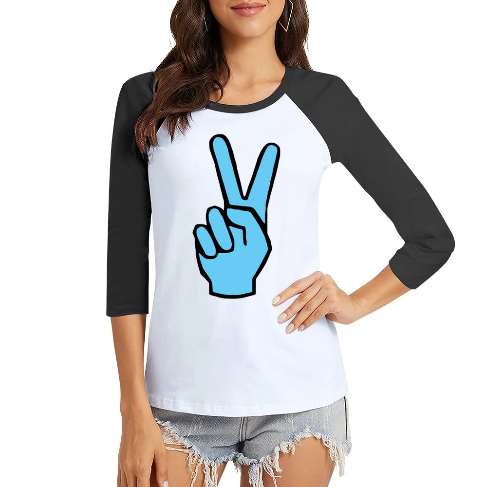 V's Up Villanova Champions Basketball March Madness Fan White Women Ladies 3-4 Sleeve T-Shirt