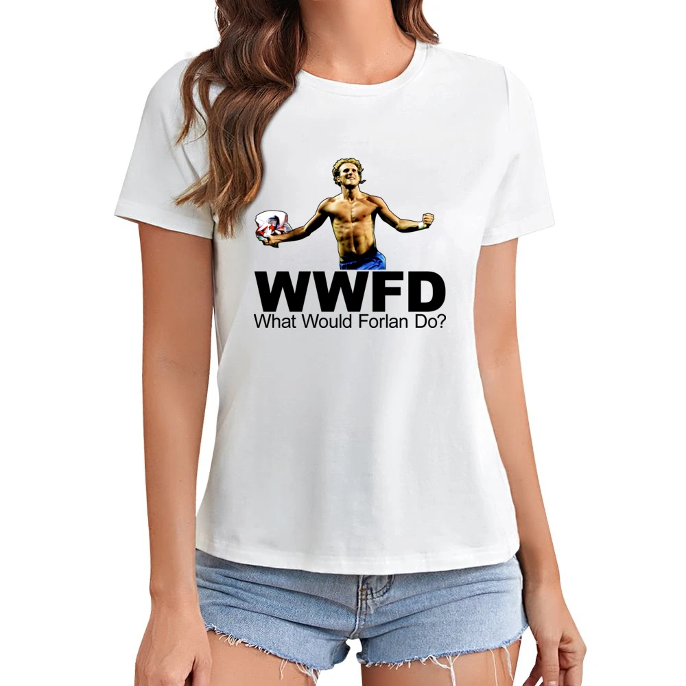 WWJD Diego Forlan Soccer Asian Size Women Ladies T-shirt