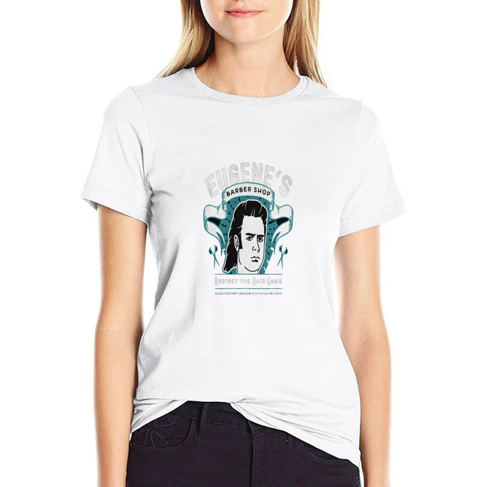 Walking Dead Eugene Respect the HairTshirt US Size Women Ladies T-shirt