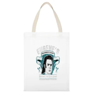 Walking Dead Eugene Respect the HairTshirt White Canvas Tote Shopping Bag