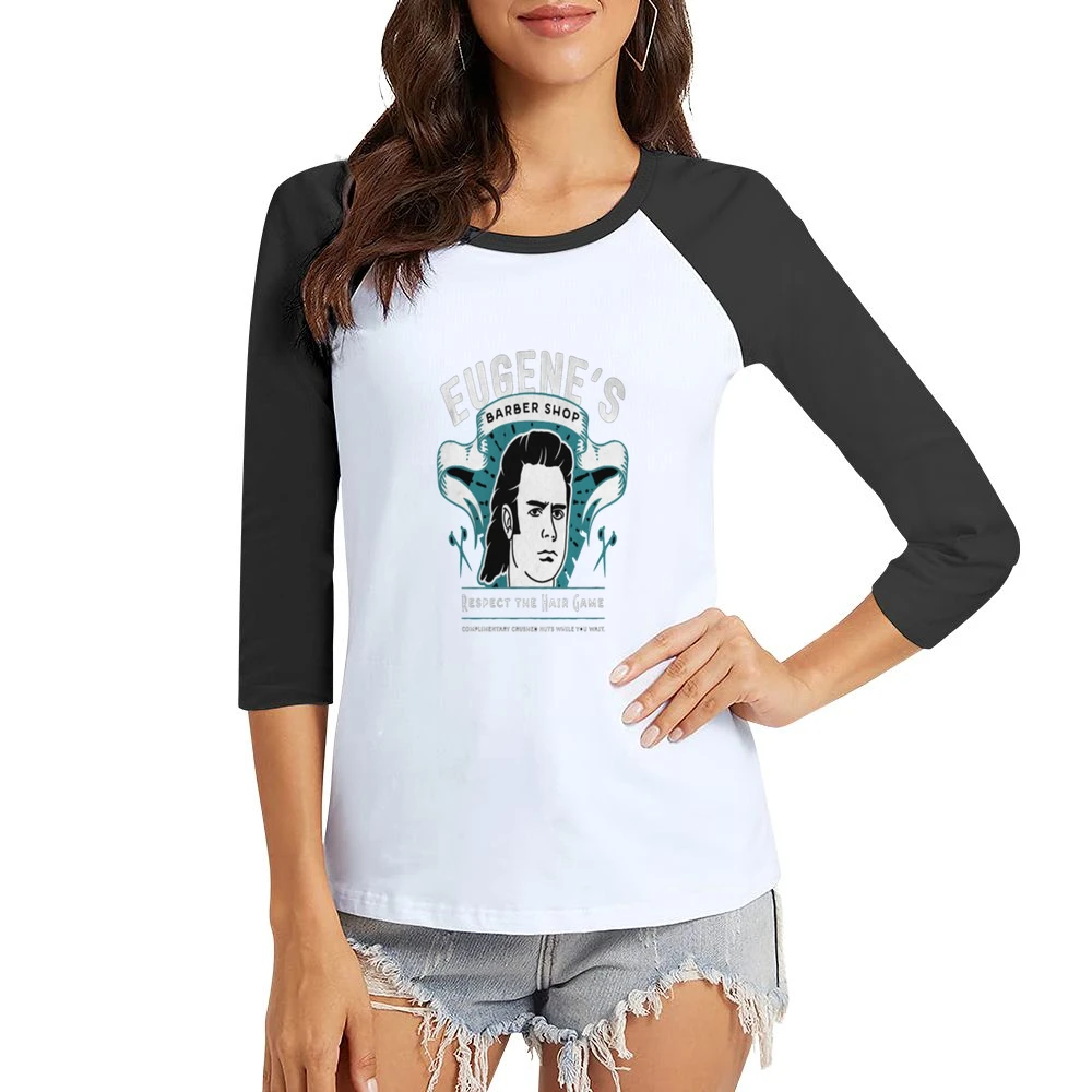 Walking Dead Eugene Respect the HairTshirt Women Ladies 3-4 Sleeve T-Shirt