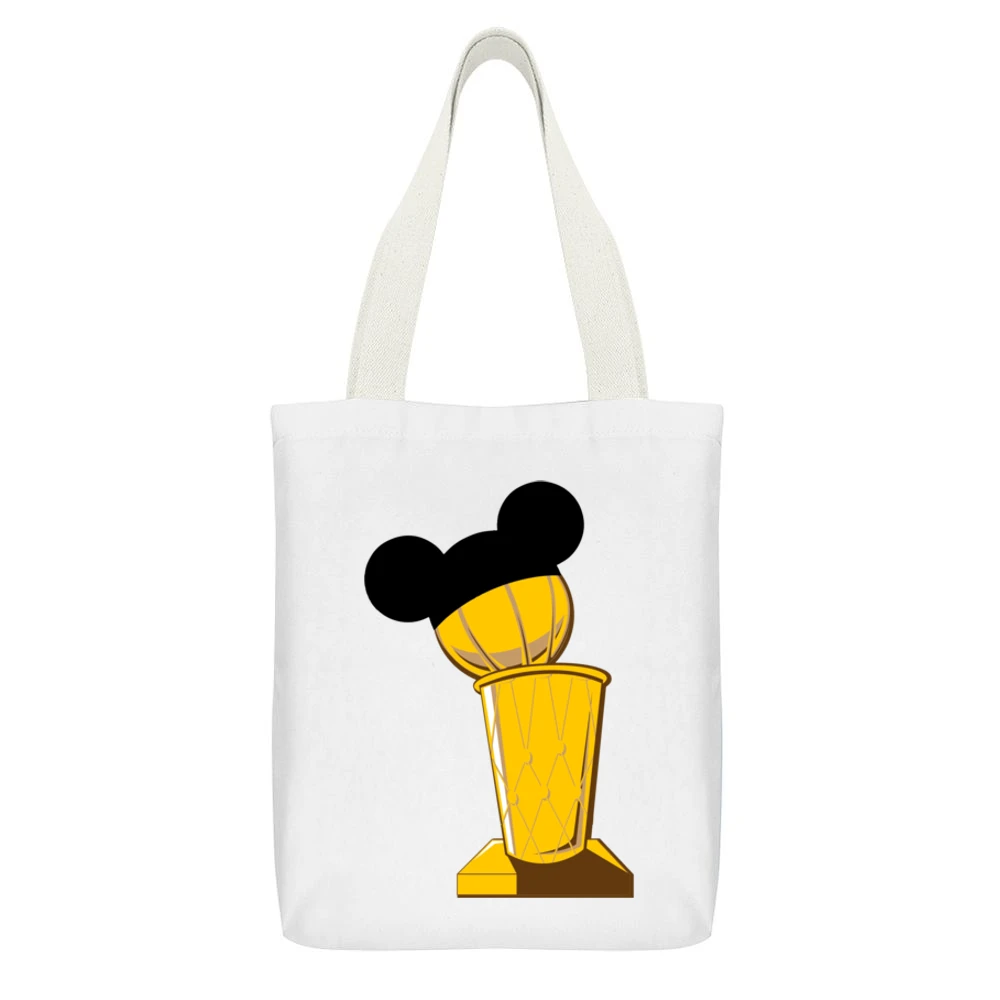 Walt Disney World Nba Playoffs 2020 Funny Basketball Parody Sports Fan White Canvas Tote Shopping Bag With Interior Pocket