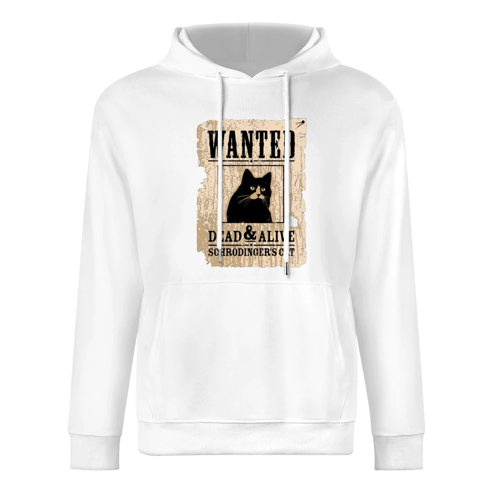 Wanted schrodingers cat dead and alive European Size Men Hoodie