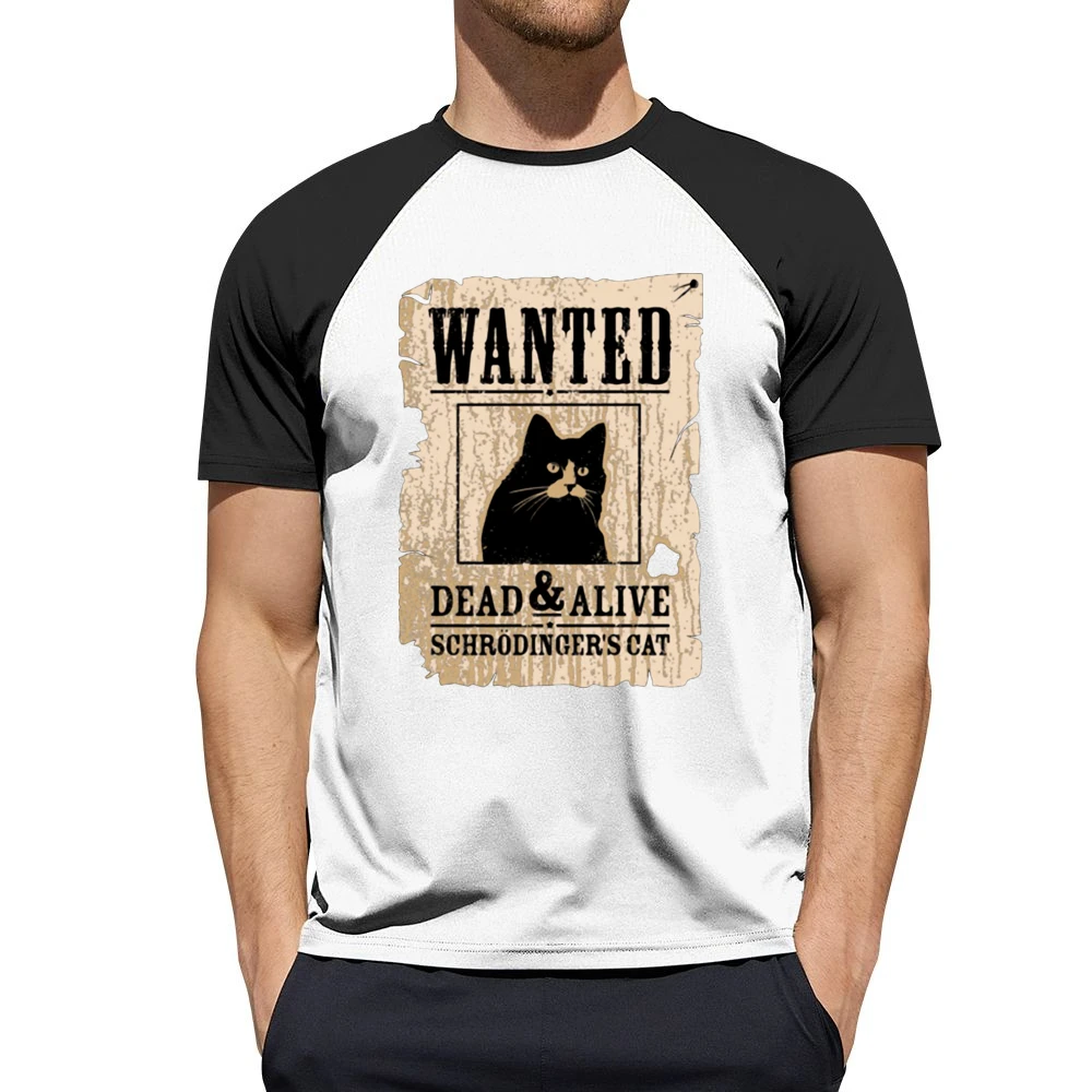 Wanted schrodingers cat dead and alive Men Short Sleeve T-Shirt