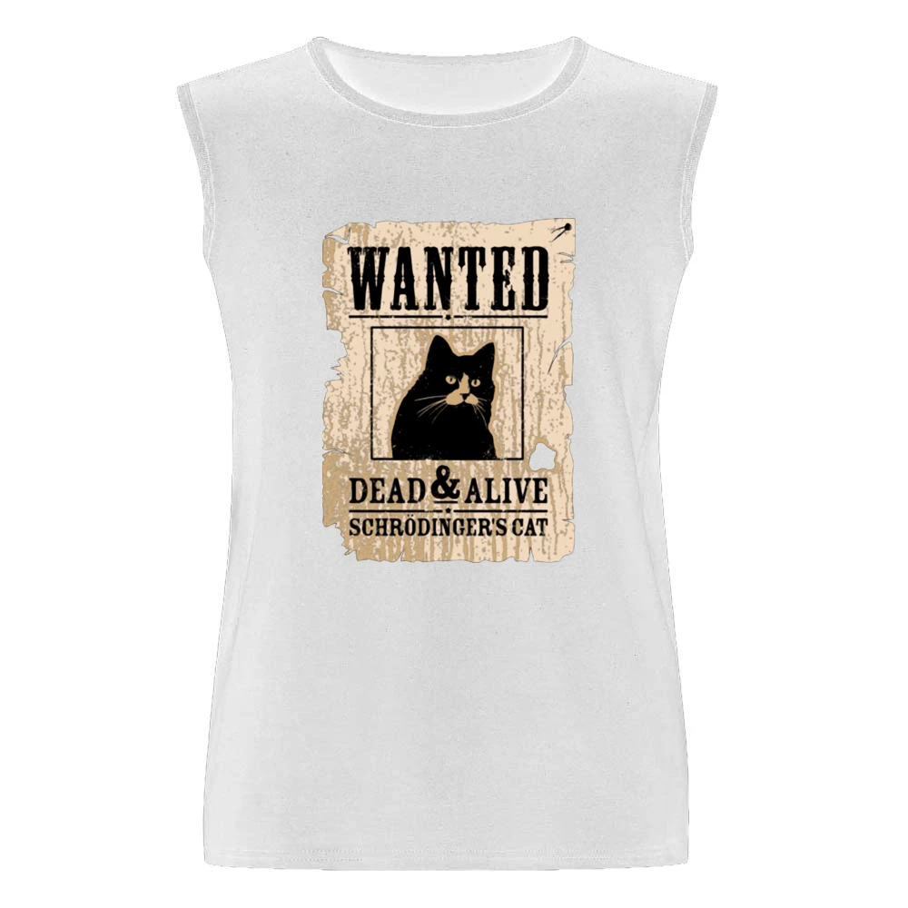 Wanted schrodingers cat dead and alive Men Sleeveless T-Shirt