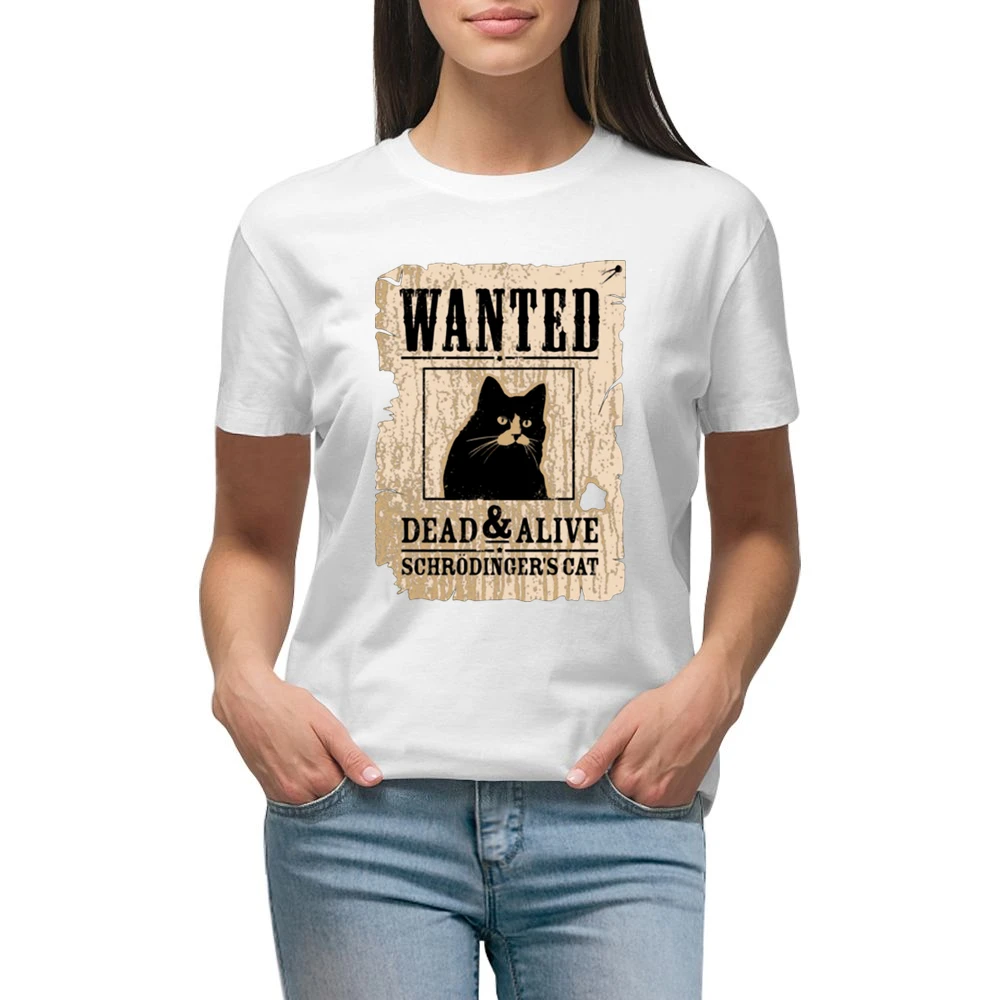 Wanted schrodingers cat dead and alive Premium Women Ladies T-shirt
