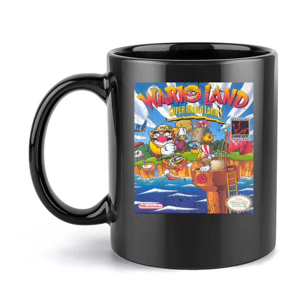 Wario Land Super Mario Land 3 Game Boy Nintendo Old School Retro Video Black Mug