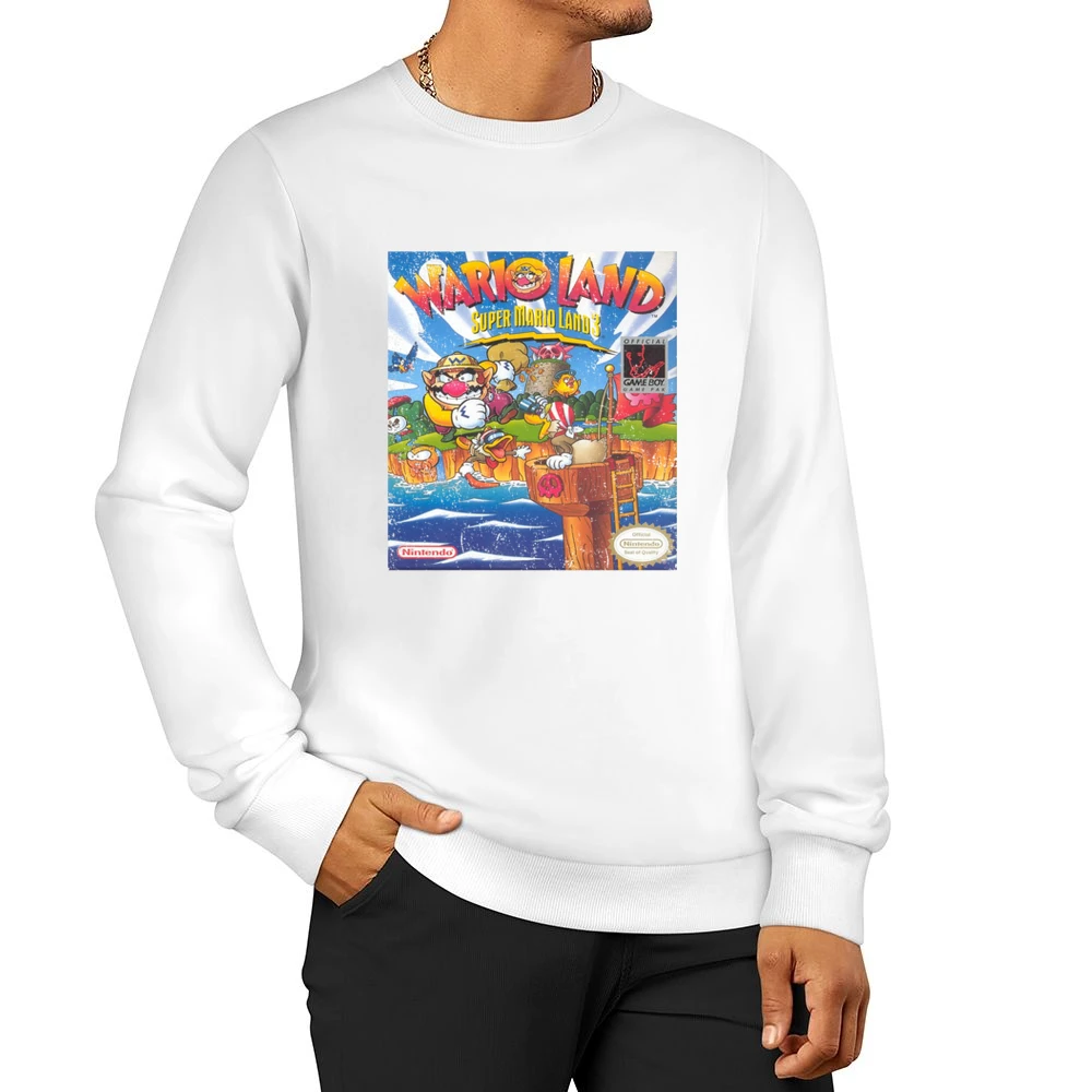 Wario Land Super Mario Land 3 Game Boy Nintendo Old School Retro Video Men Pullover Sweatshirt