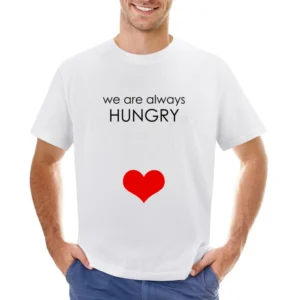 We Are Always Hungry Funny Eating For Two Maternity Pregnancy Graphic Asian Size Men T-Shirt